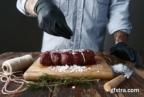 Collection of butcher cutting meat 25 HQ Jpeg