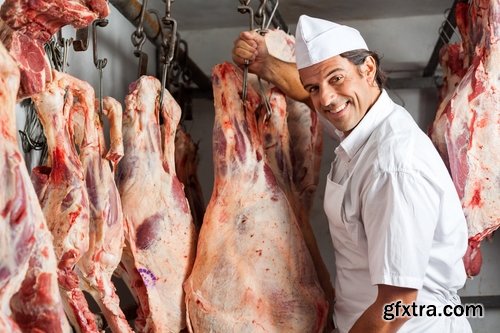 Collection of butcher cutting meat 25 HQ Jpeg