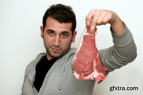 Collection of butcher cutting meat 25 HQ Jpeg