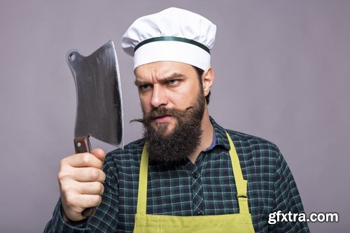 Collection of butcher cutting meat 25 HQ Jpeg