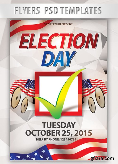 Election Day PSD Template + Facebook Cover