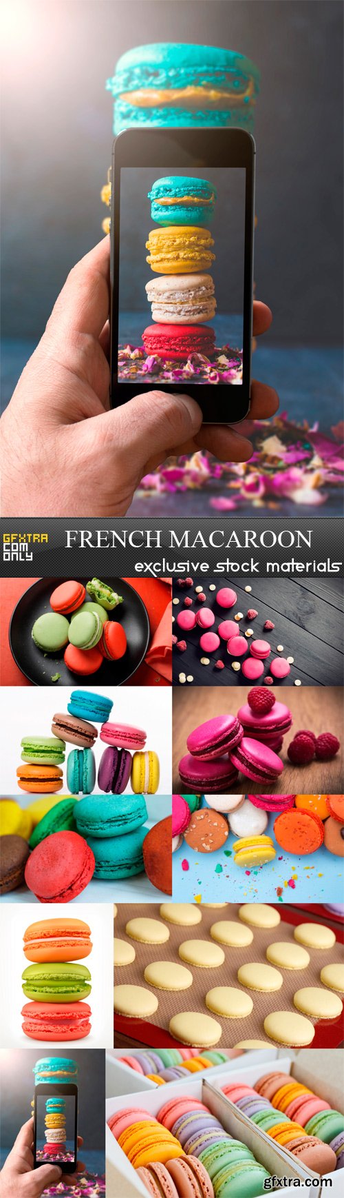 French Macaroon - 10 x JPEGs