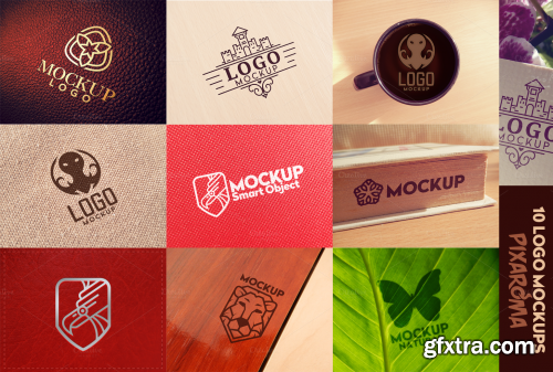 CreativeMarket 10 Logo Mockups Vol.1 230728