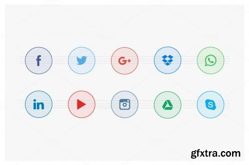 CreativeMarket Social icons 587827