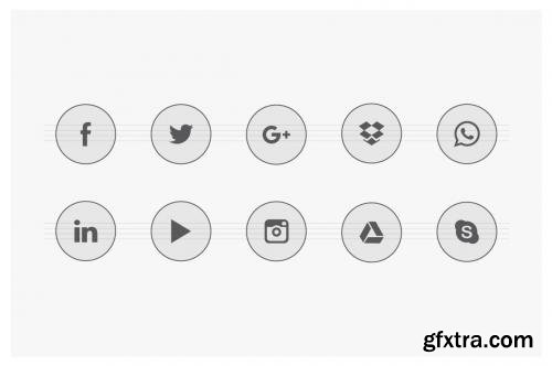 CreativeMarket Social icons 587827