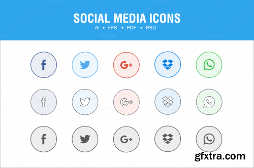 CreativeMarket Social icons 587827