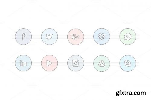 CreativeMarket Social icons 587827