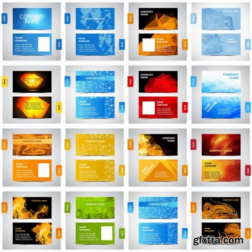 Collection of vector image flyer banner brochure business card 18-25 Eps