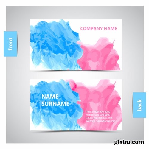 Collection of vector image flyer banner brochure business card 18-25 Eps