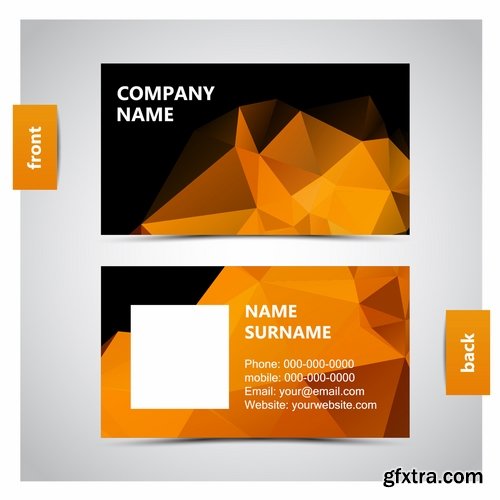 Collection of vector image flyer banner brochure business card 18-25 Eps