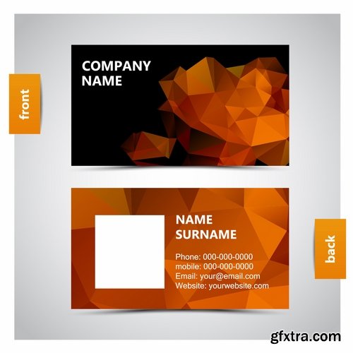 Collection of vector image flyer banner brochure business card 18-25 Eps