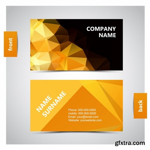 Collection of vector image flyer banner brochure business card 18-25 Eps