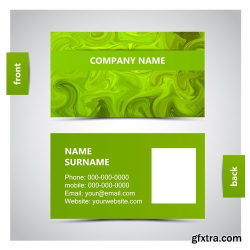 Collection of vector image flyer banner brochure business card 18-25 Eps