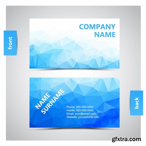 Collection of vector image flyer banner brochure business card 18-25 Eps