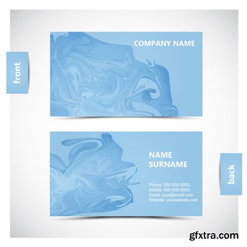 Collection of vector image flyer banner brochure business card 18-25 Eps