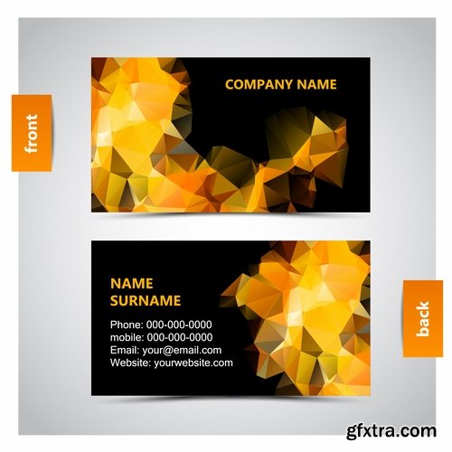 Collection of vector image flyer banner brochure business card 18-25 Eps