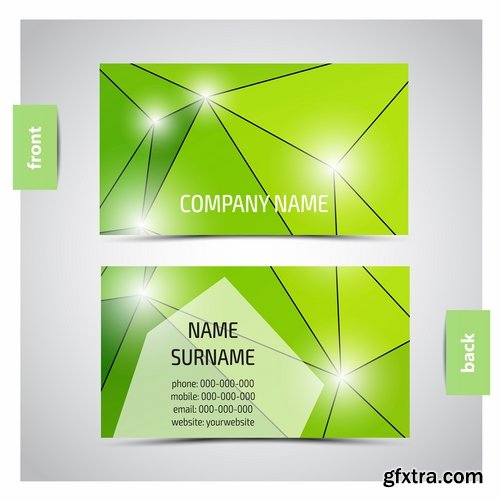 Collection of vector image flyer banner brochure business card 18-25 Eps