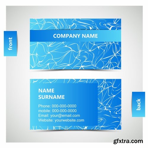 Collection of vector image flyer banner brochure business card 18-25 Eps