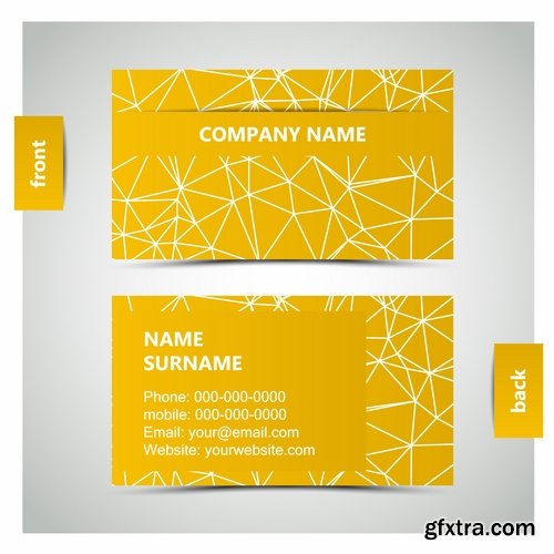 Collection of vector image flyer banner brochure business card 18-25 Eps