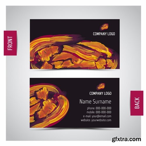 Collection of vector image flyer banner brochure business card 18-25 Eps