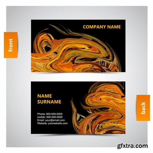 Collection of vector image flyer banner brochure business card 18-25 Eps