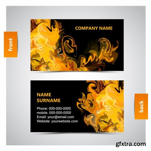 Collection of vector image flyer banner brochure business card 18-25 Eps