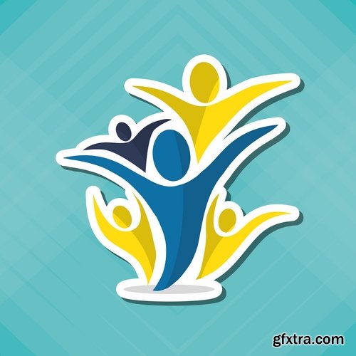 Collection picture vector logo illustration of the business campaign 28-25 EPS