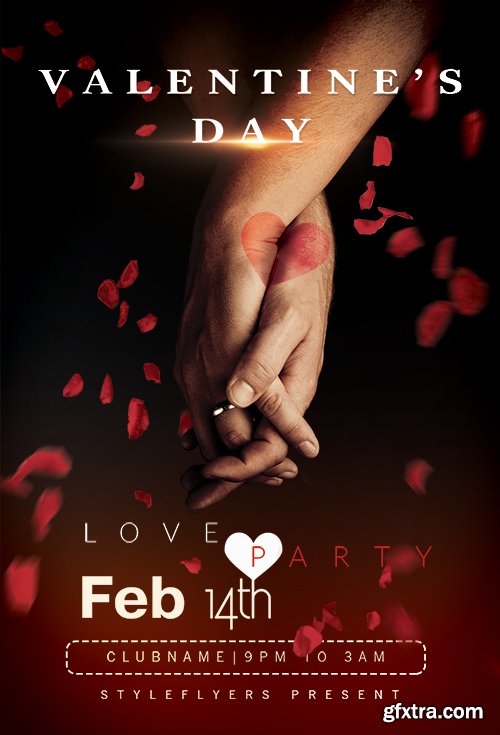 Love Party Flyer PSD Template + Facebook Cover