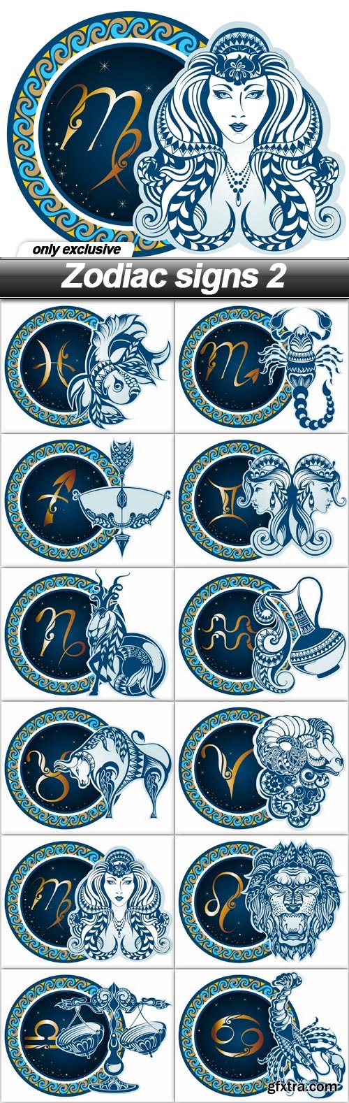 Zodiac signs 2 - 12 EPS