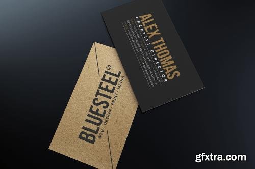 CreativeMarket Modern Kraft Paper Business Card 586242