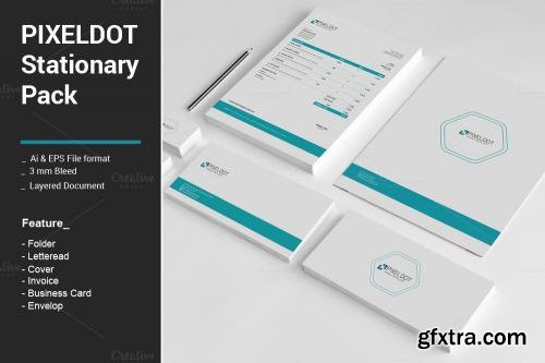 CreativeMarket Pixeldot Stationary Pack 582143