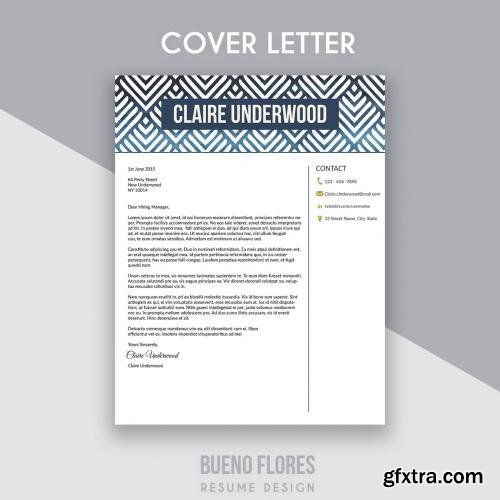 CreativeMarket Resume Template Claire Underwood 582476