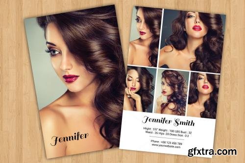 CreativeMarket Modeling Comp Card Template-V232 584024