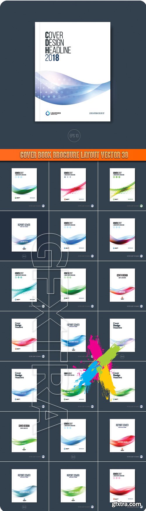 Cover book brochure layout vector 30