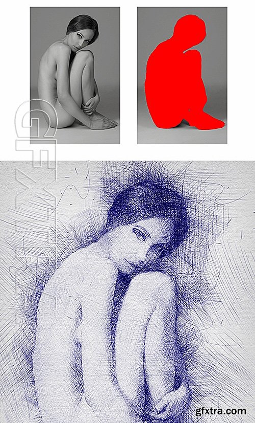 GraphicRiver - Pen Sketch Photoshop Action