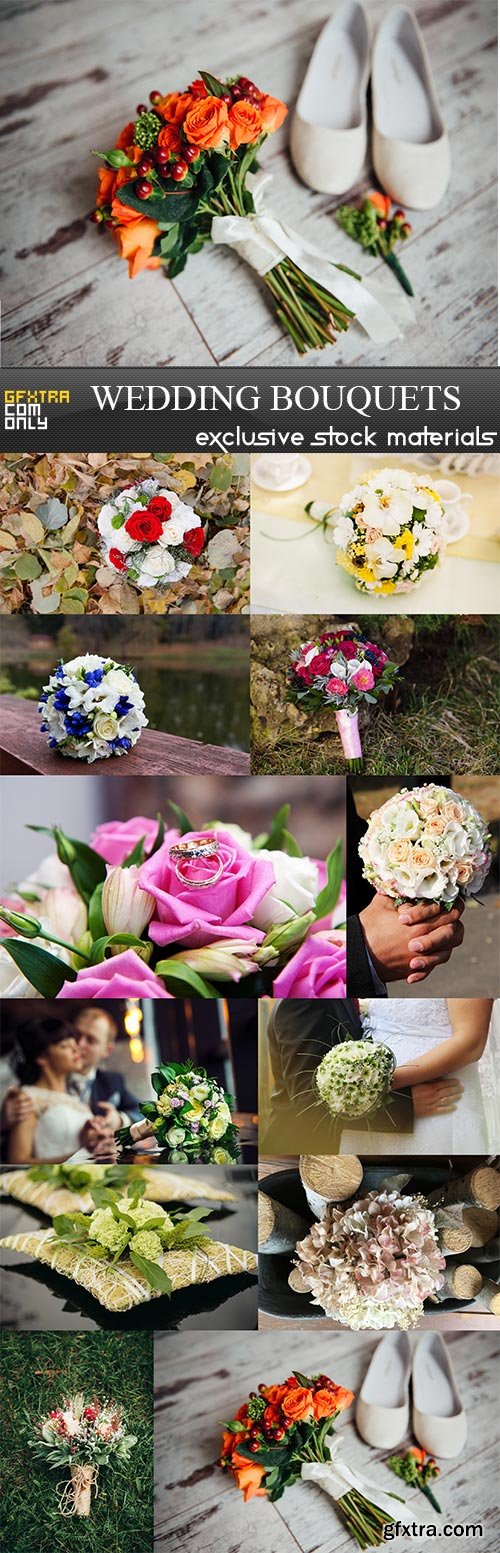 Wedding bouquets, 12  x  UHQ JPEG