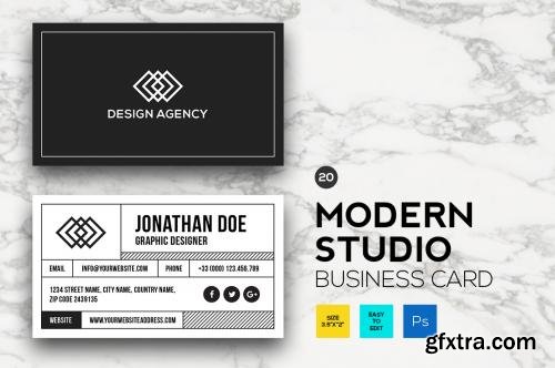 CreativeMarket Modern Studio Business card #20 587890