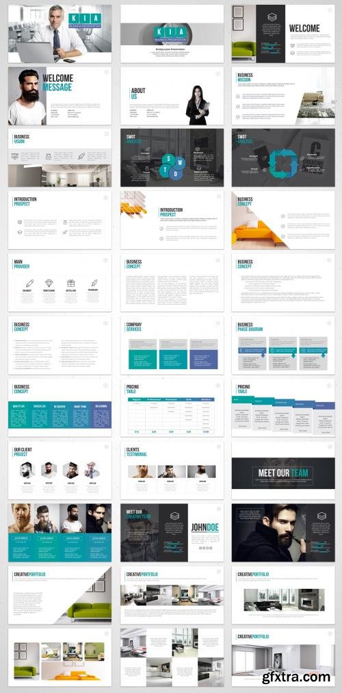 CreativeMarket KIA Powerpoint Template 585914