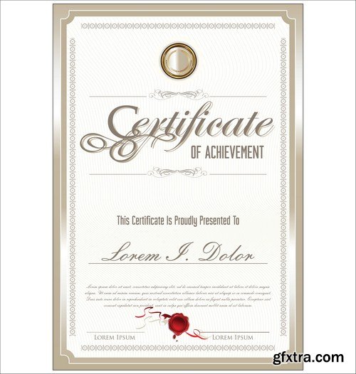 Certificate template 20X EPS