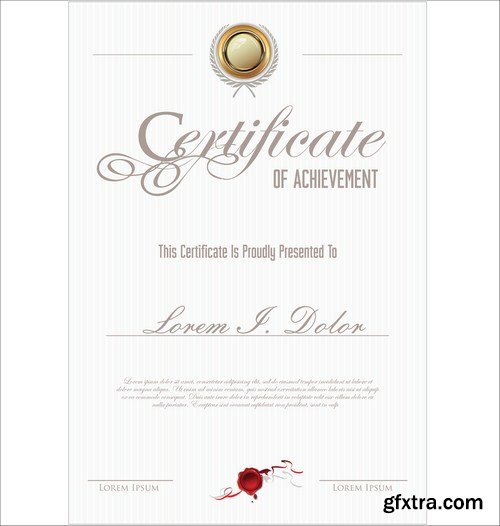 Certificate template 20X EPS