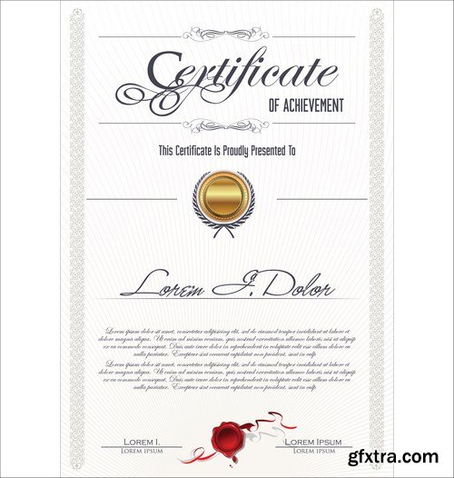 Certificate template 20X EPS