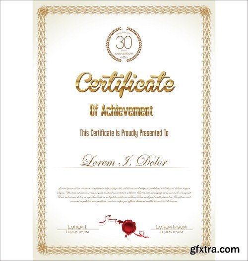 Certificate template 20X EPS