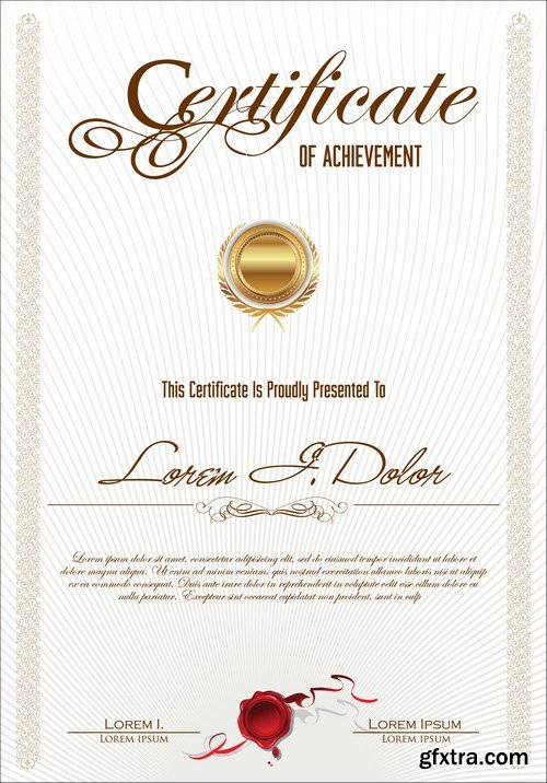 Certificate template 20X EPS