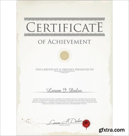 Certificate template 20X EPS