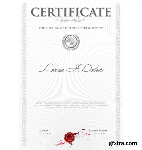 Certificate template 20X EPS