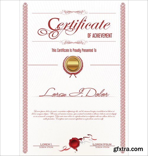 Certificate template 20X EPS