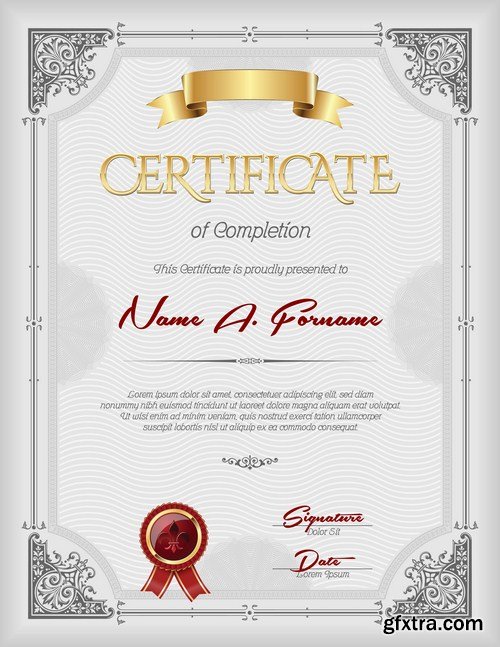 Certificate template 20X EPS