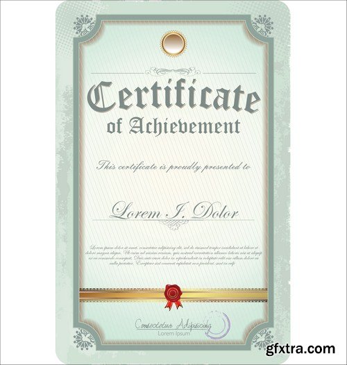 Certificate template 20X EPS