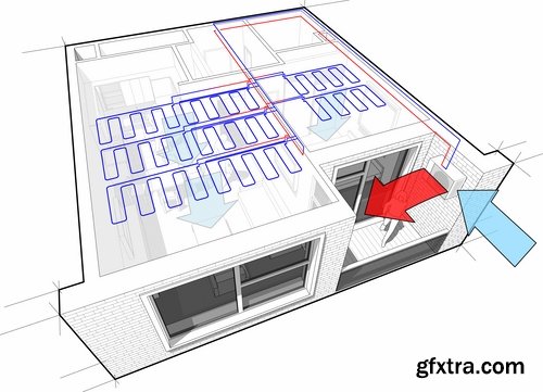 Collection interior plan apartment 25 EPS