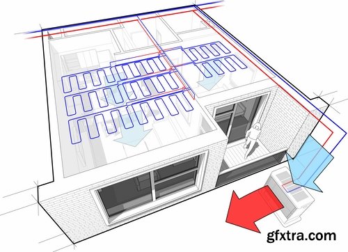 Collection interior plan apartment 25 EPS